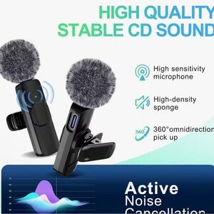 NWT Set of 2 High Sensitivity Microphone with Noise Cancellation